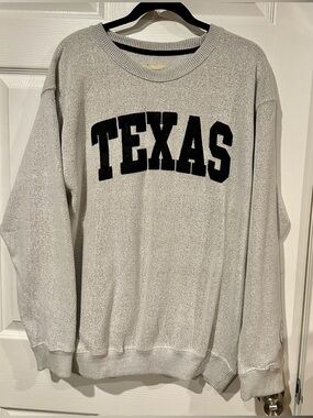 New York Popular Gray 'TEXAS' Crewneck Sweater - Unisex size Large